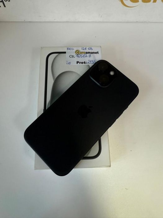 Telefon mobil Apple iPhone 15, 128GB, 5G, Green 100%baterie -P-