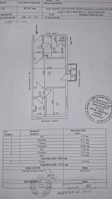 Vand apartament 2 camere