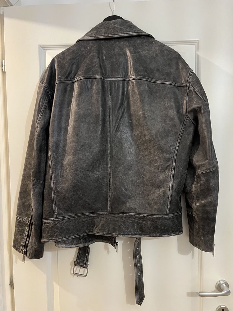 Geaca din piele Zara (Faded leather jacket)