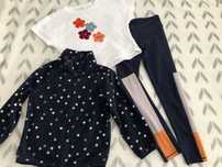 Colanți H&M 122/128cm + tricou Reserved 122cm.