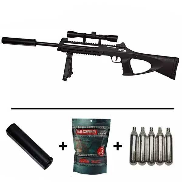 Pusca Airsoft Co2 ~ PRO EXPERT ~ (5.5 JOULI) Cu Aer Comprimat ~ Bile