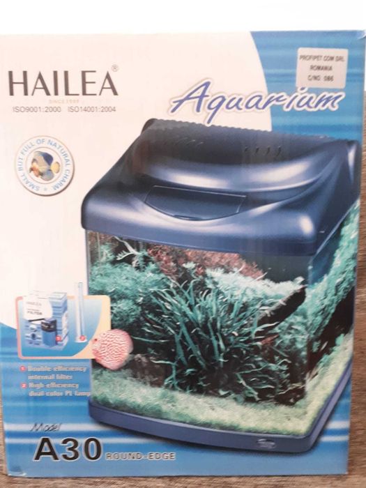 Acvariu AQUAEL 120 l , filtru intern, hranitor automat, acvariu 30l