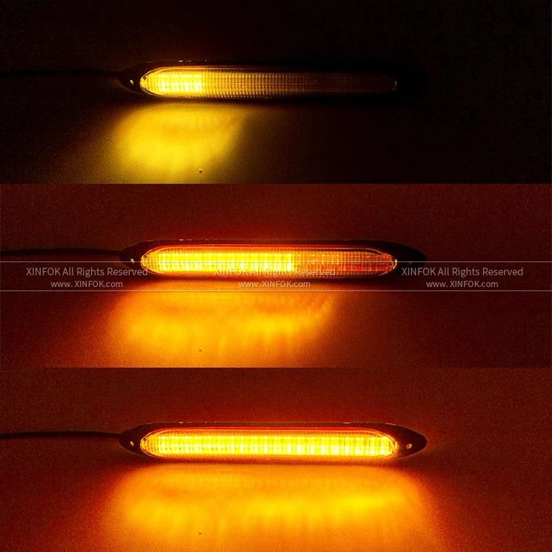 Led дневни светлини 2бр. drl с бягащ мигач -15.5см. / а-3574-1