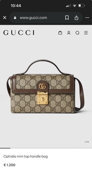 Geanta gucci Ophidia mini top handle bag