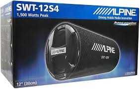 Subwoofer auto Alpine, 1000w RMS, incinta tip tub, difuzor 300 mm,nou