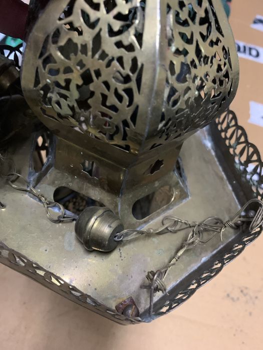 Lampa veche din alama