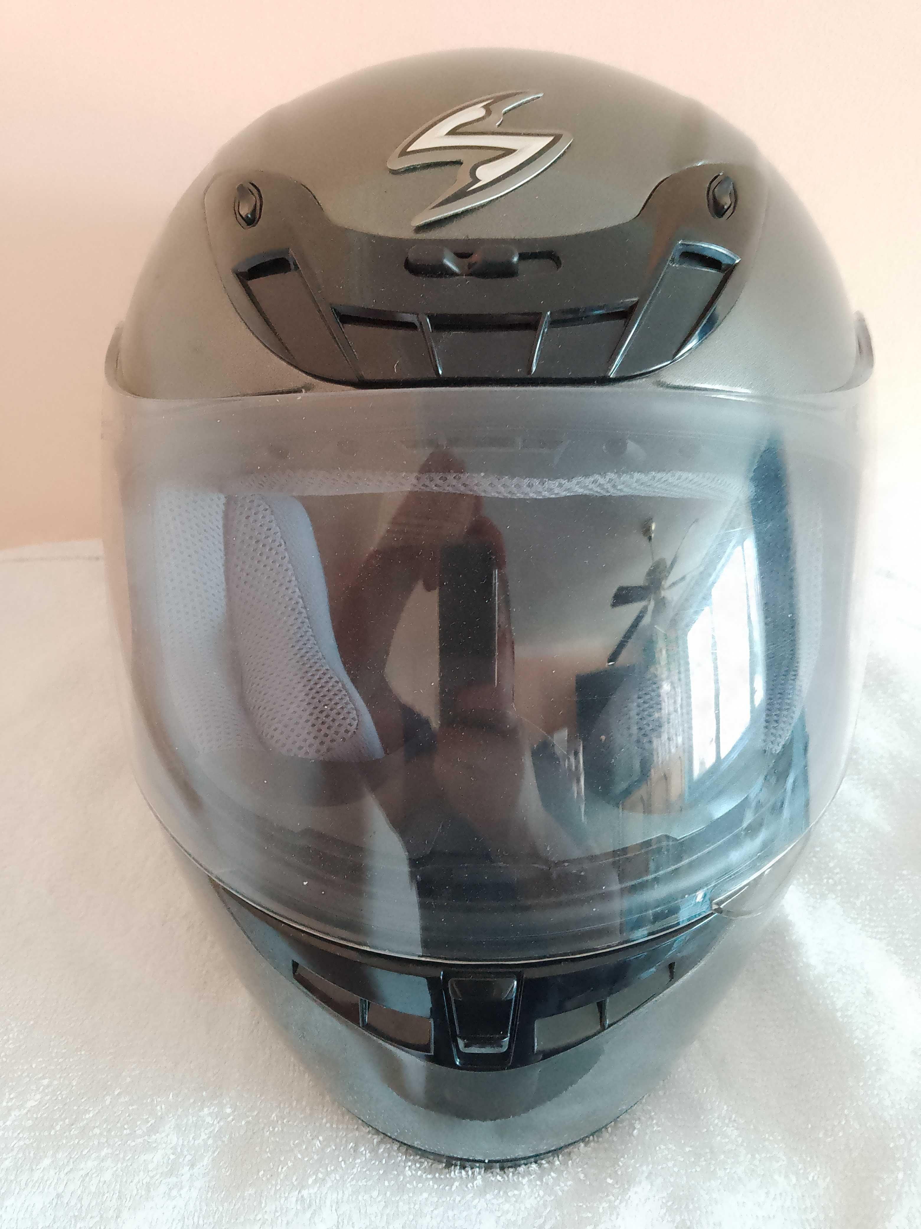 Casca Motocicleta Scorpion EXO 400 Gri Metalizat cu vizor SHATTERPROOF