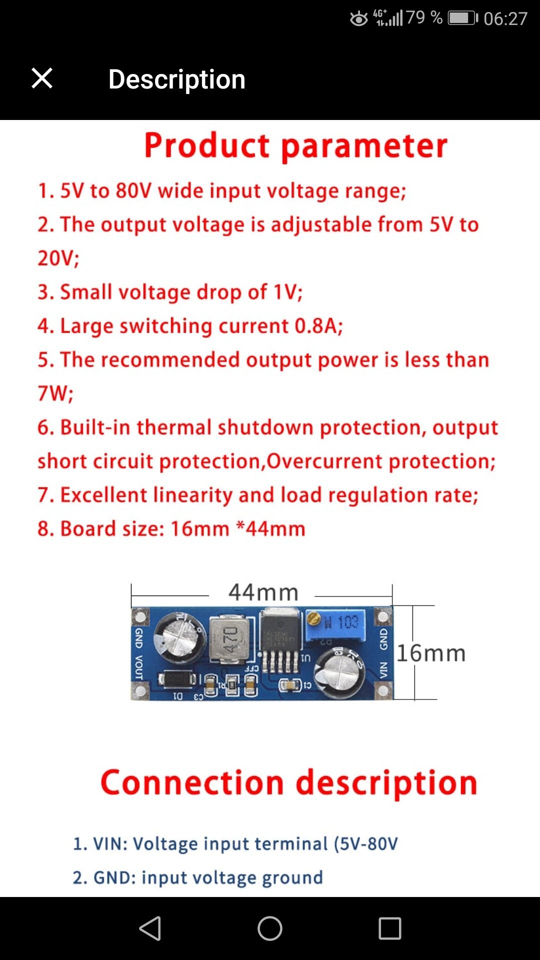 Converter DC5-80 V / DC 5- 20 V