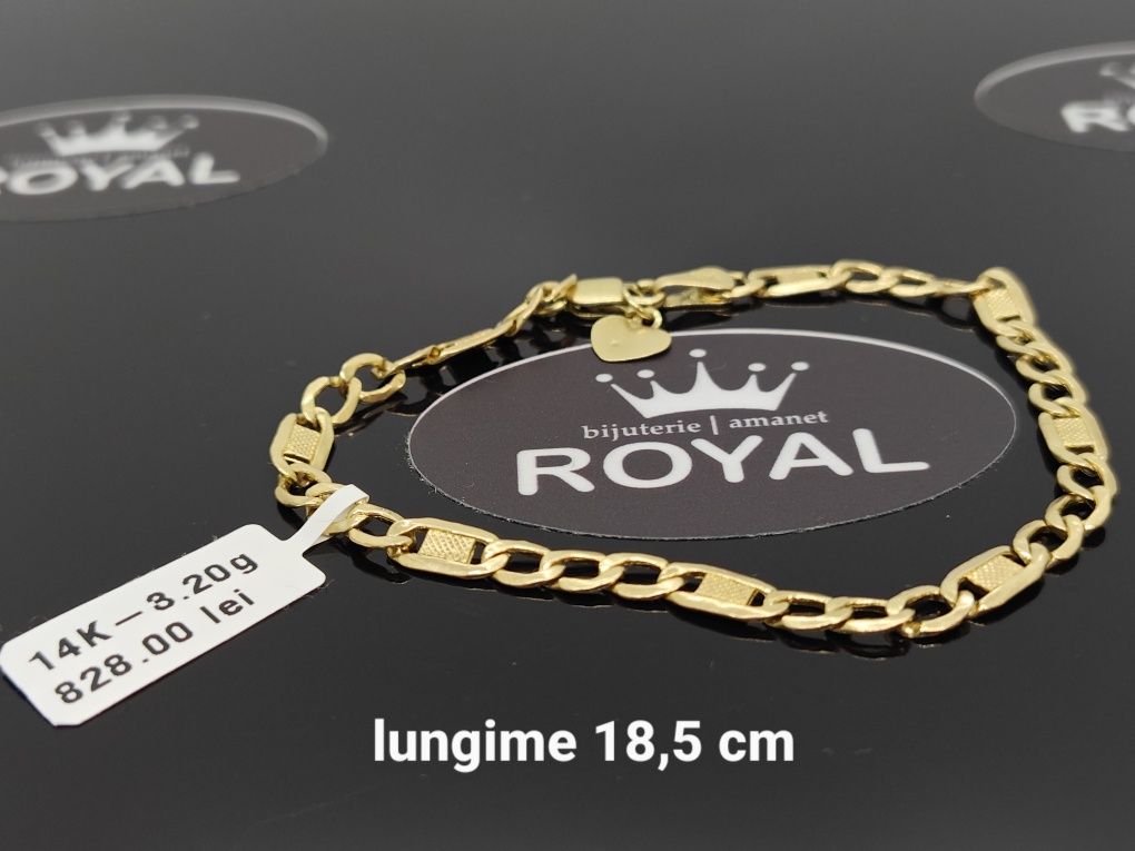 Bijuteria Royal: Brățară aur 14k/3.20 gr
