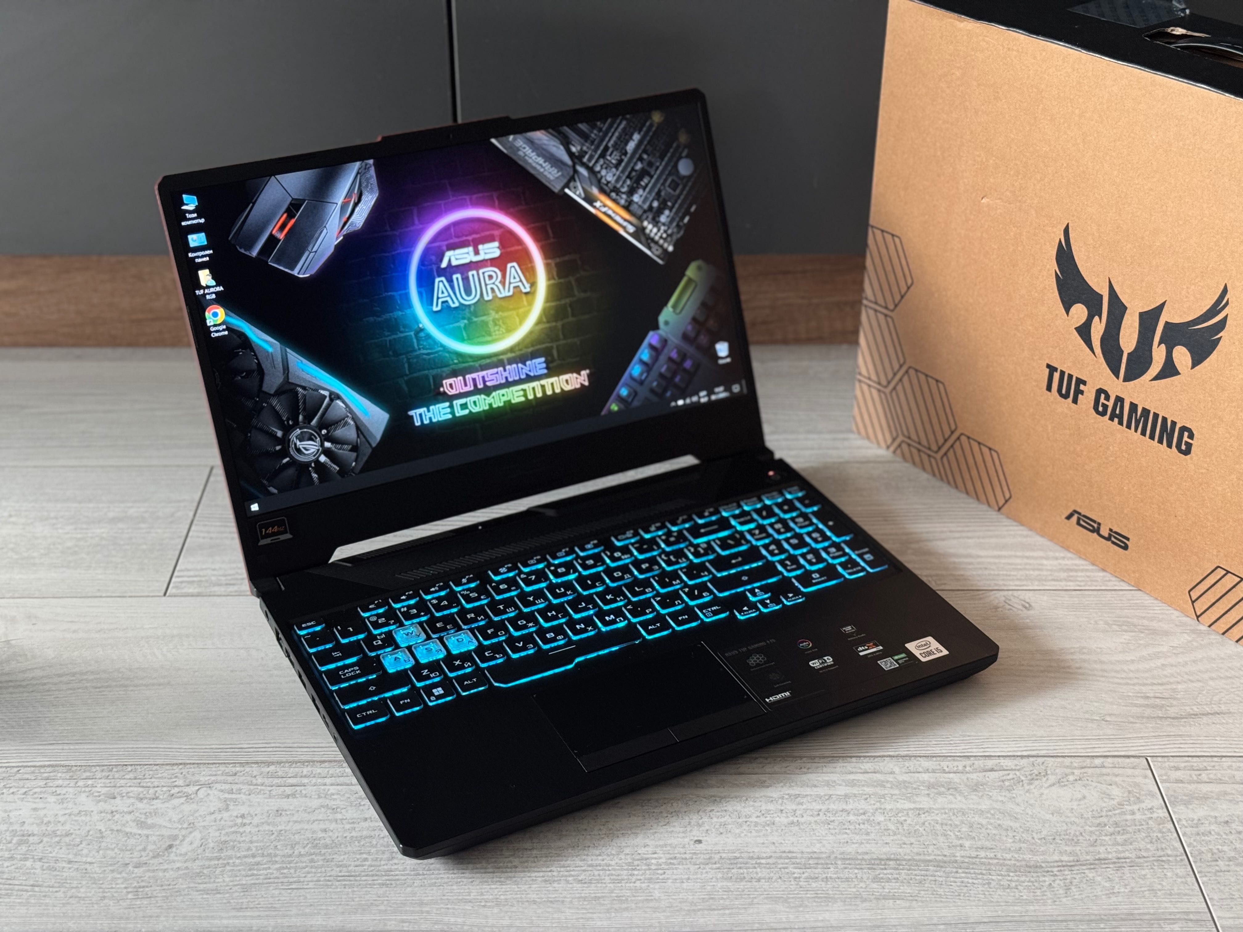 15.6 FHD IPS 144hz/GTX 1650 /i5 10300H/ 512ssd/RGB Aurora/MIL-STD-810H