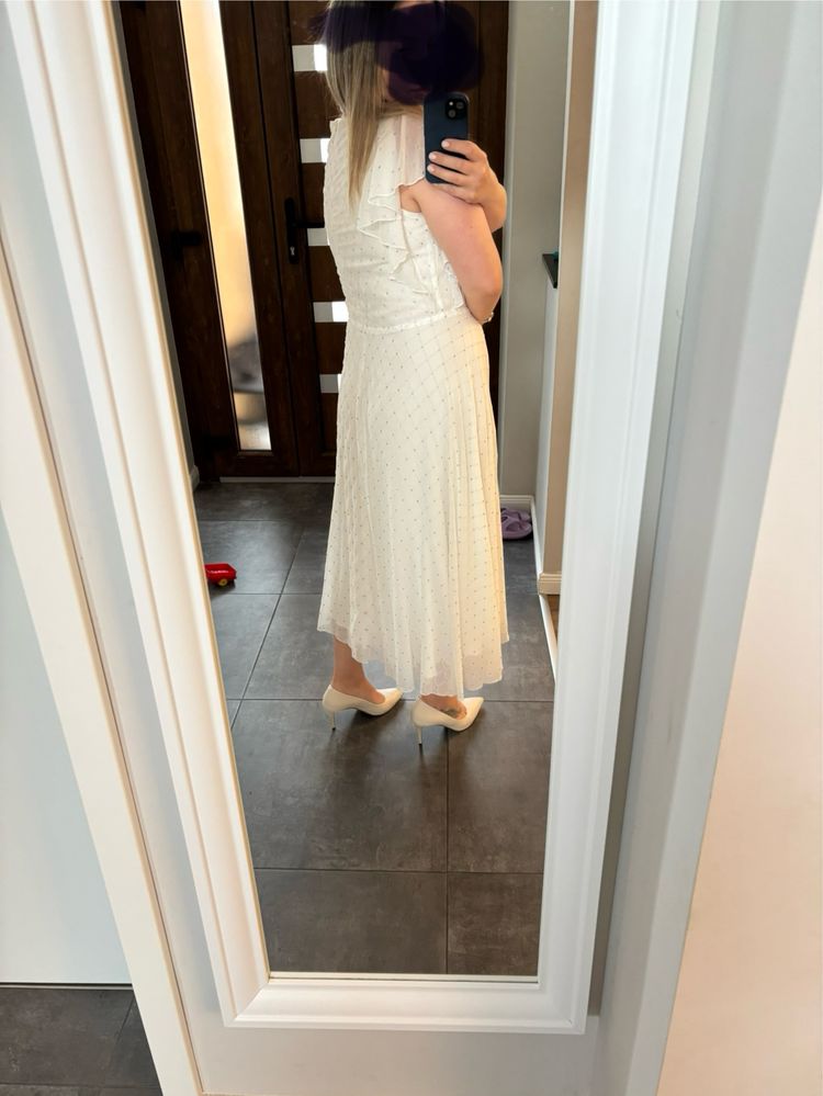Rochie Nissa cununie/botez, alba, mar 44, impecabila