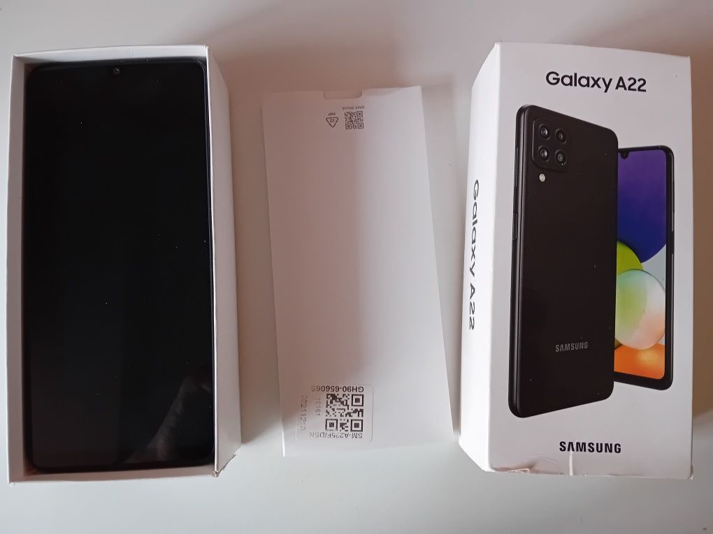 Samsung Galaxy A22 Black+Husa Silicon