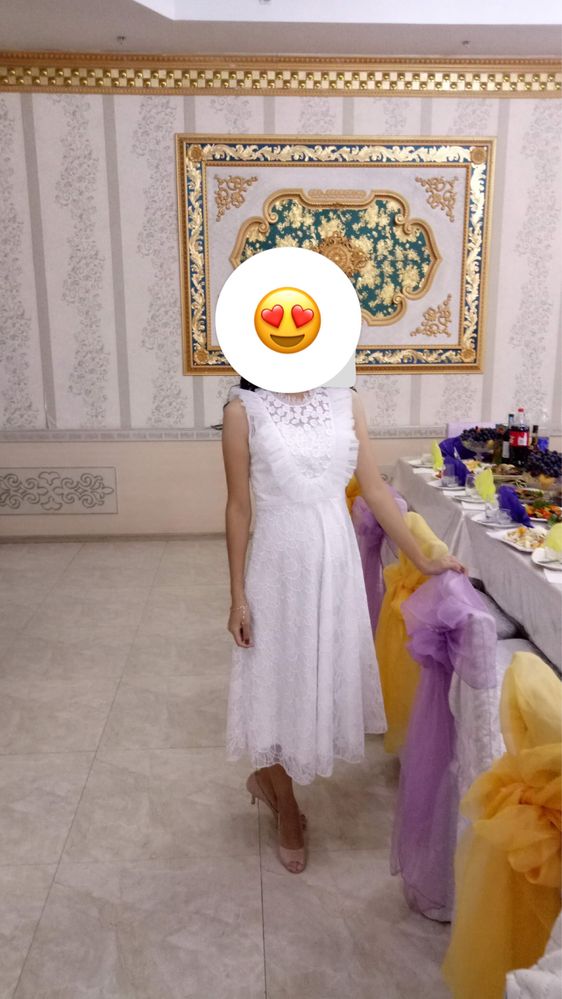 Платье белое 3000