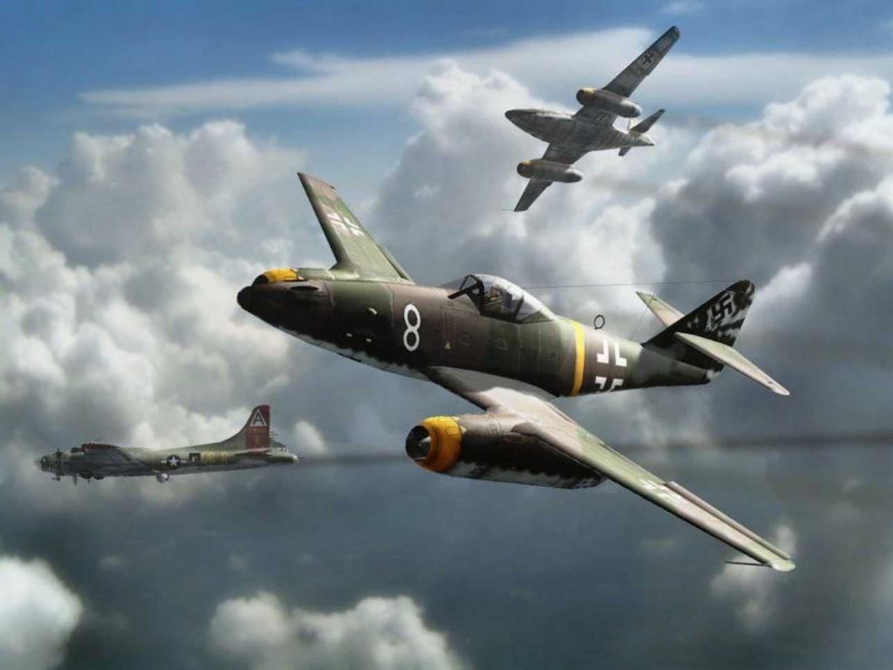 Macheta avion metalica Me-262 Deutschland scara 1:72