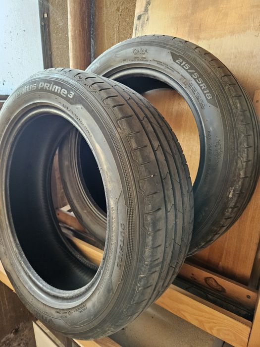 2 броя летни гуми Hankook Ventus Prime 3 215/55/18 / 6mm / DOT 3620