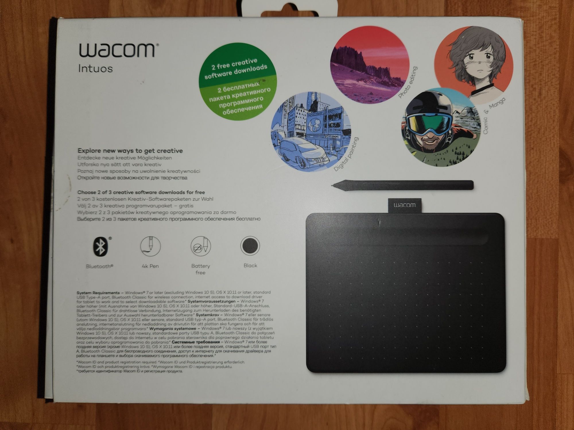 Tabletă grafică Wacom Intuos S CTL-4100WL cu Bluetooth