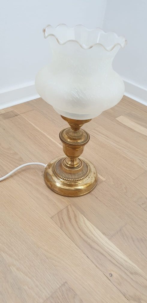 Lampa veioza vintage de colectie din alama fabricata in Anglia 1950