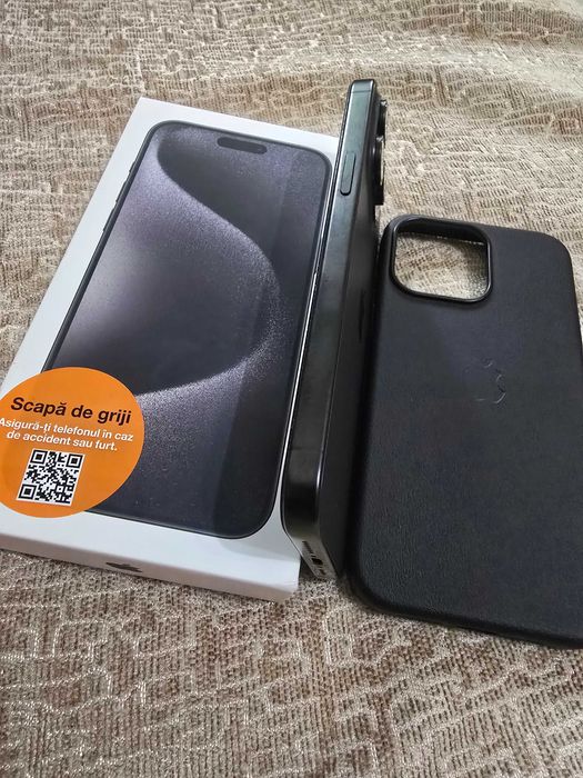 Iphone 15 pro max, full box, ca nou, 256Gb, 96% baterie, garanție vala