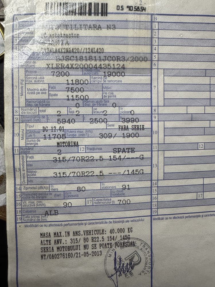 Cap Tractor Scania 124 L