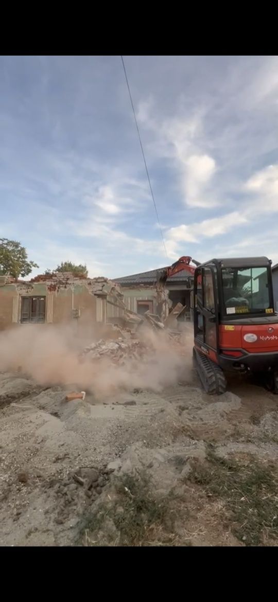 Miniexcavator , buldoexcavator ,bobcat  de inchiriat 24/7