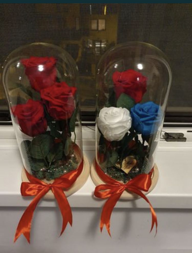 Cupola cu trandafir criogenat ideal pt cadou