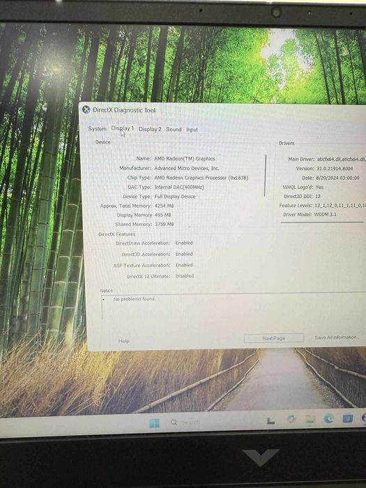 Laptop HP Victus AMD Ryzen 5 5600H  GTX 1650 4GB VRAM 8GB RAM 256SSD