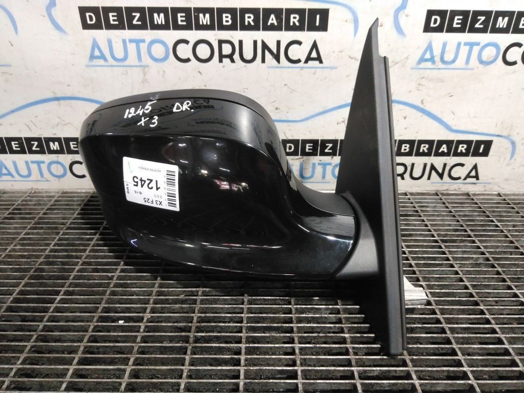 Oglinda dreapta BMW X3 F25 2010 - 2014 4 Usi NEGRU (1245) Fara rabatare