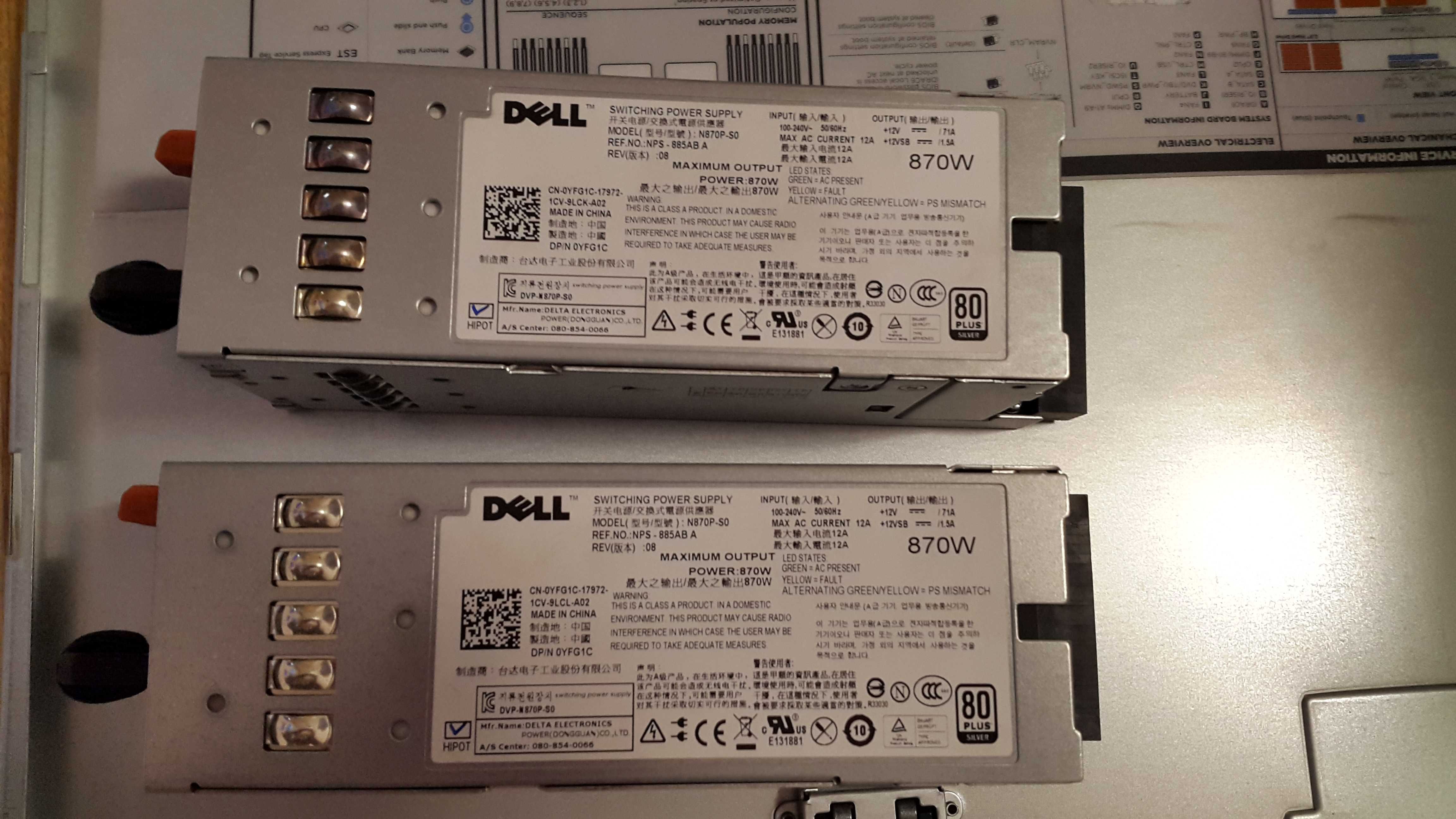 Server Dual CPU Xeon 12 Cores 24 Threads 6xHDD 4xGbE 2xPSU - Dell R710