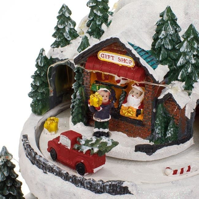 Музикална коледна сцена със светлина и движение