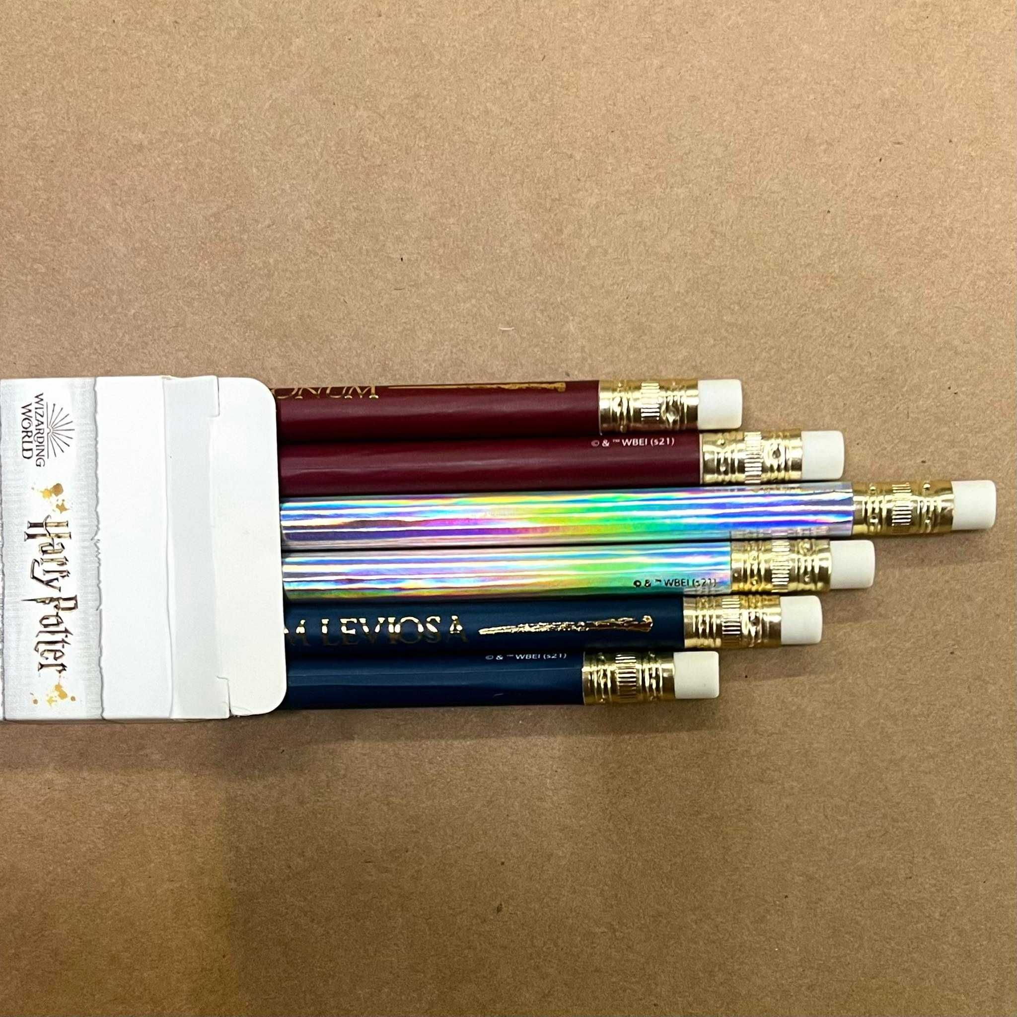 Комплект 6 обикновени молива с пръчките на Хари Потър