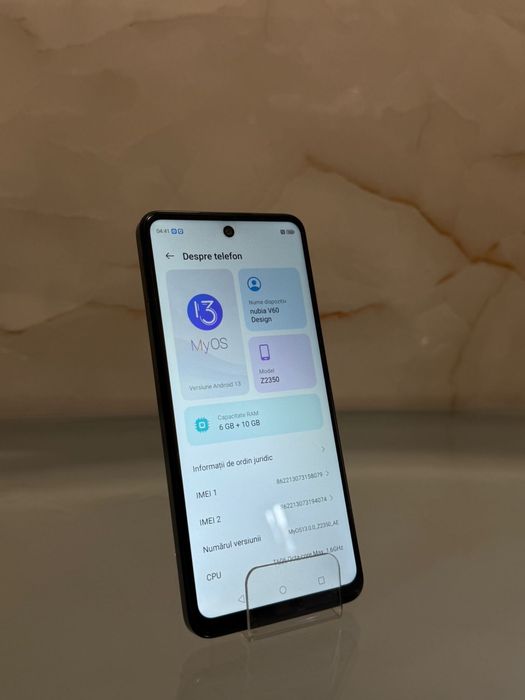 ZTE Nubia V60 Design / 256 GB Memorie / 6+10 RAM / Liber de Retea
