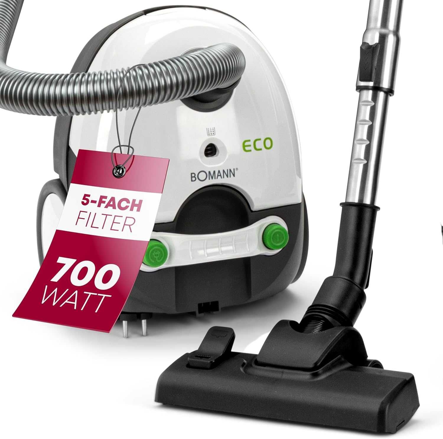Малка Прахосмукачка Bomann BS 9019 CB, С торба, 700W