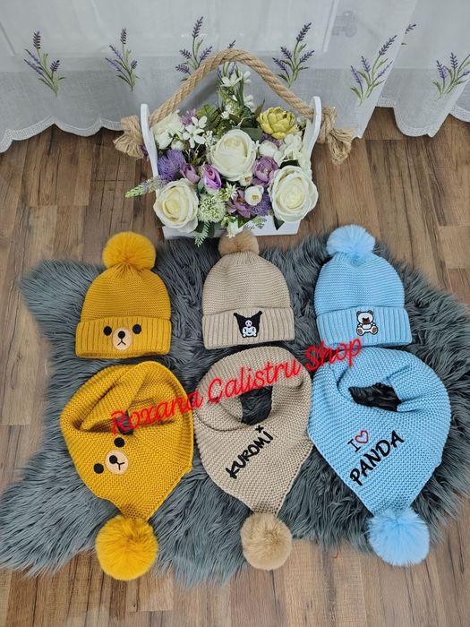 Set caciula + fular 1-8 ani