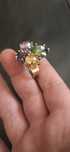 Inel argint ametist citirin peridot