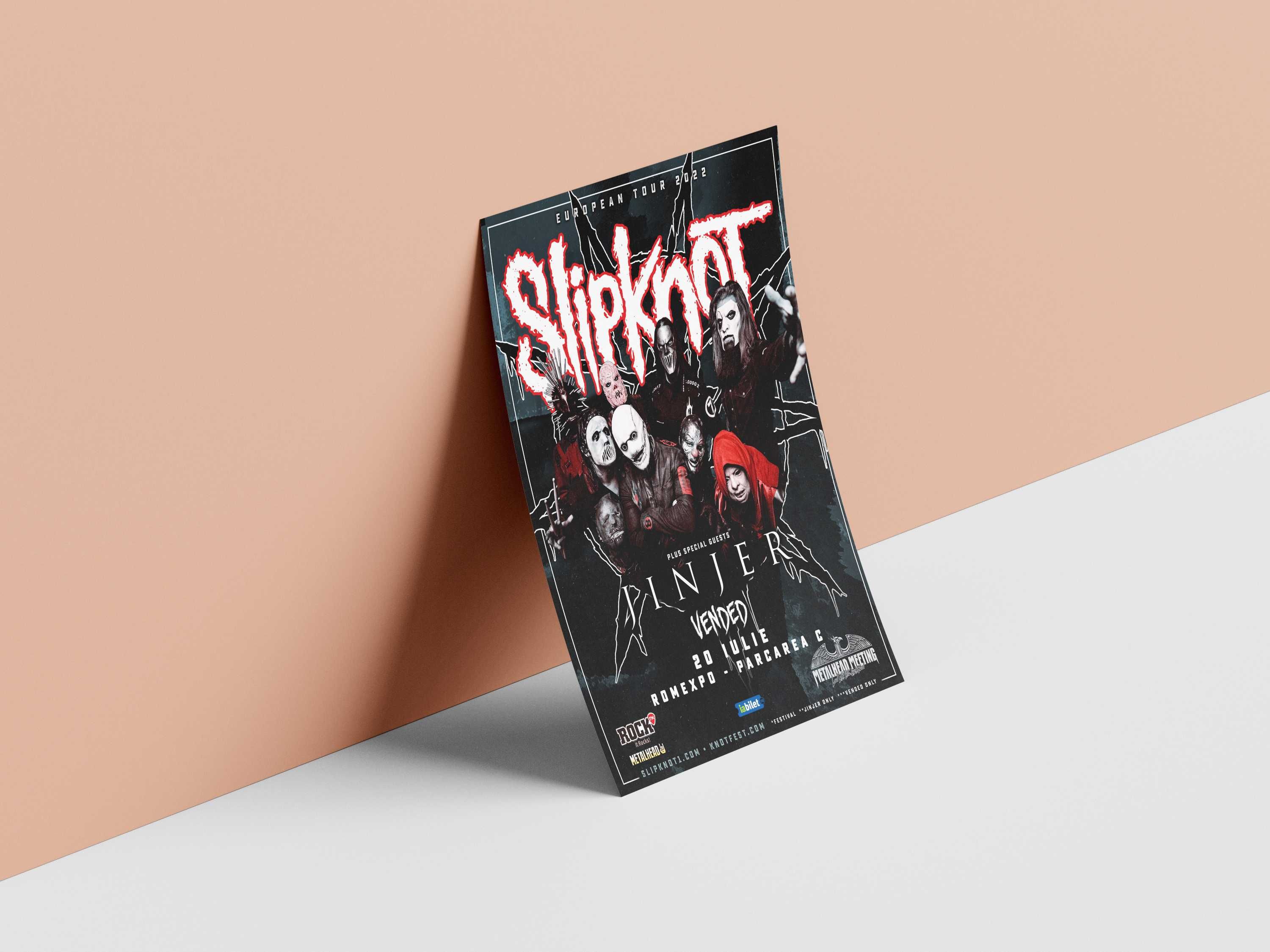 Slipknot - Poster concert Bucuresti 2022