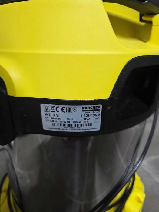 Aspirator, Karcher, WD 3 S V-17/4/20, uscat-umed, 1000 W, 17 l