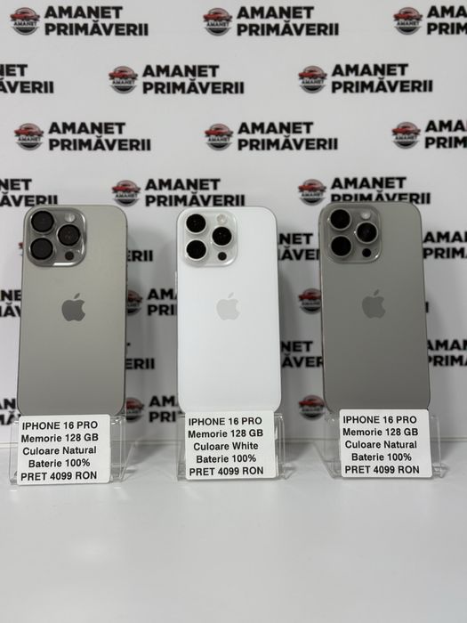 Iphone 16 Pro 128 GB 100% Baterie Impecabil
