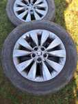 Set 4 jante aluminiu originale Skoda 16" cu anvelope vara