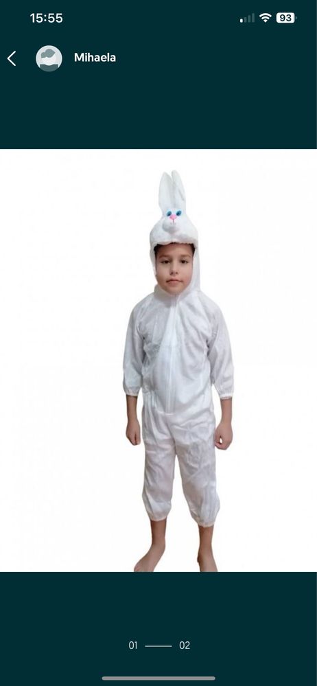 Costum iepure pt 6 ani