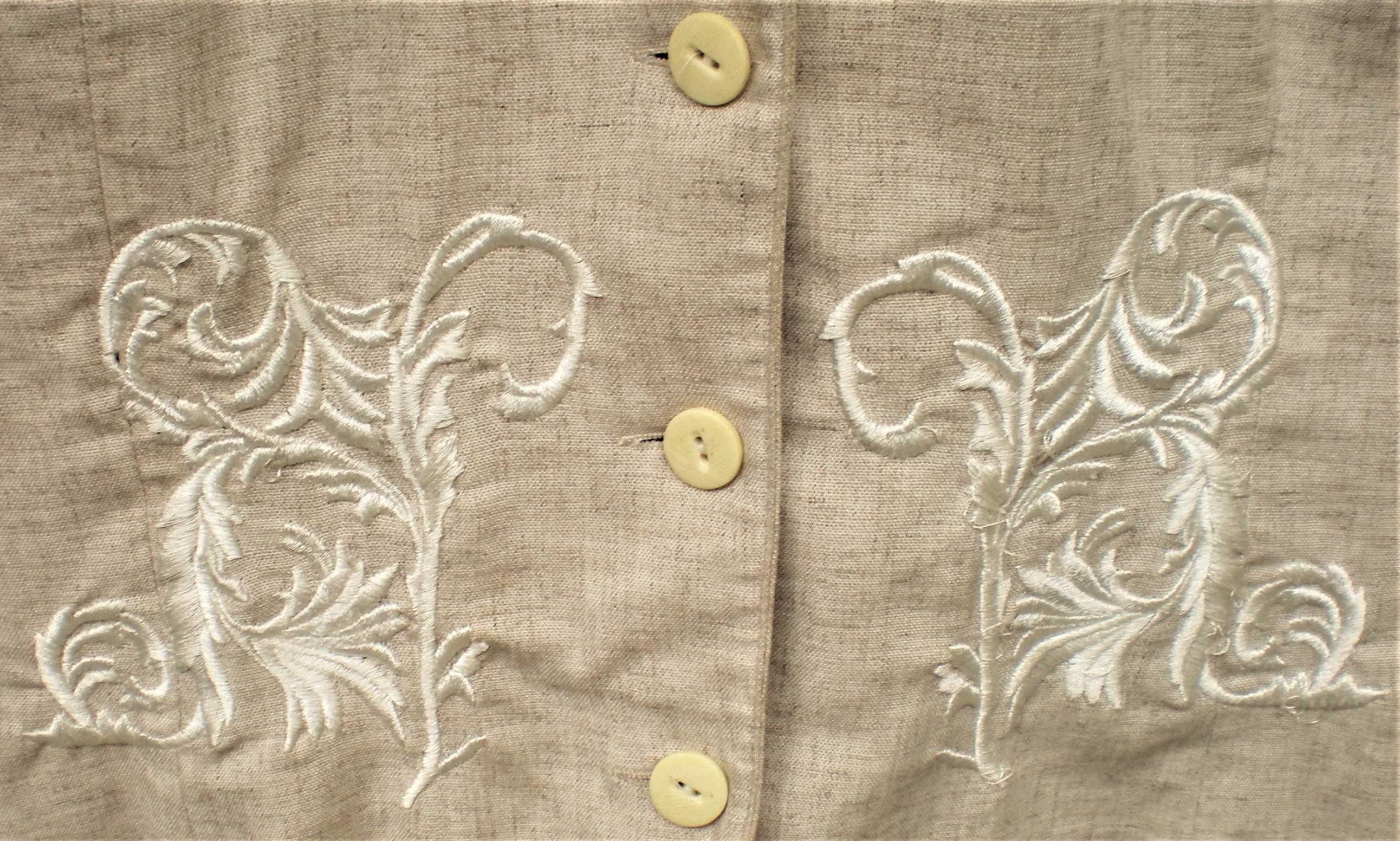 Compleu din vestă BEJ cu pantaloni în dungi BEJ+OCRU