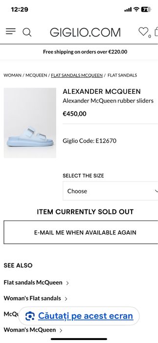 ALEXANDER McQUEEN slapi de dama