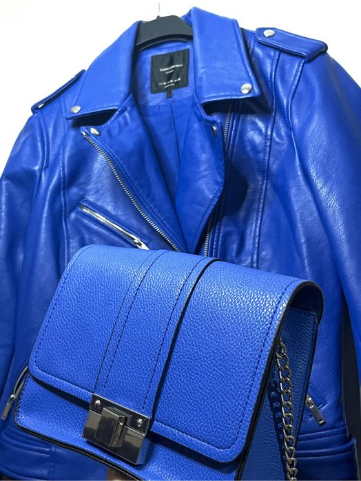 Кожено яке ZARA + чанта