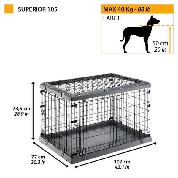 VAND Cusca pliabila pentru caini 105 x 77 x h 73,5 cm (nou-nout)