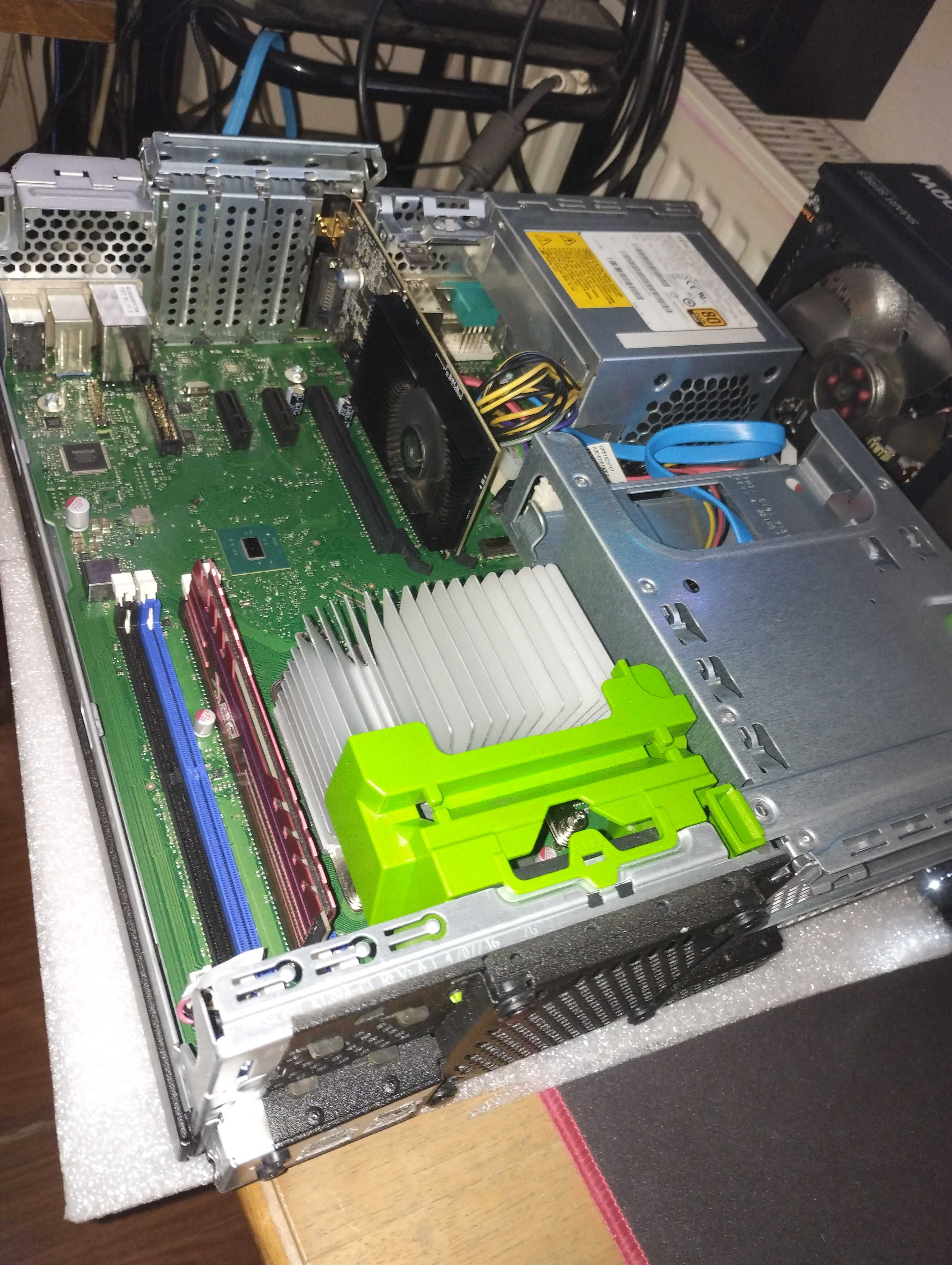 Calculator sff office/gaming, i7,video dedicată ddr5,monitor,16gb ddr4