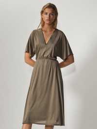 Rochie din lyocell Massimo Dutti