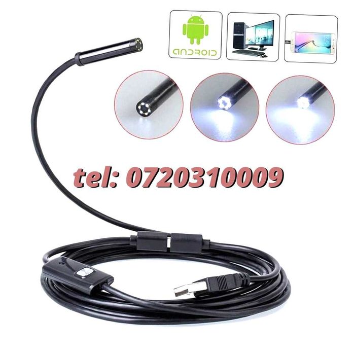 Camera Tip Endoscop 55mm 2m Pentru Android