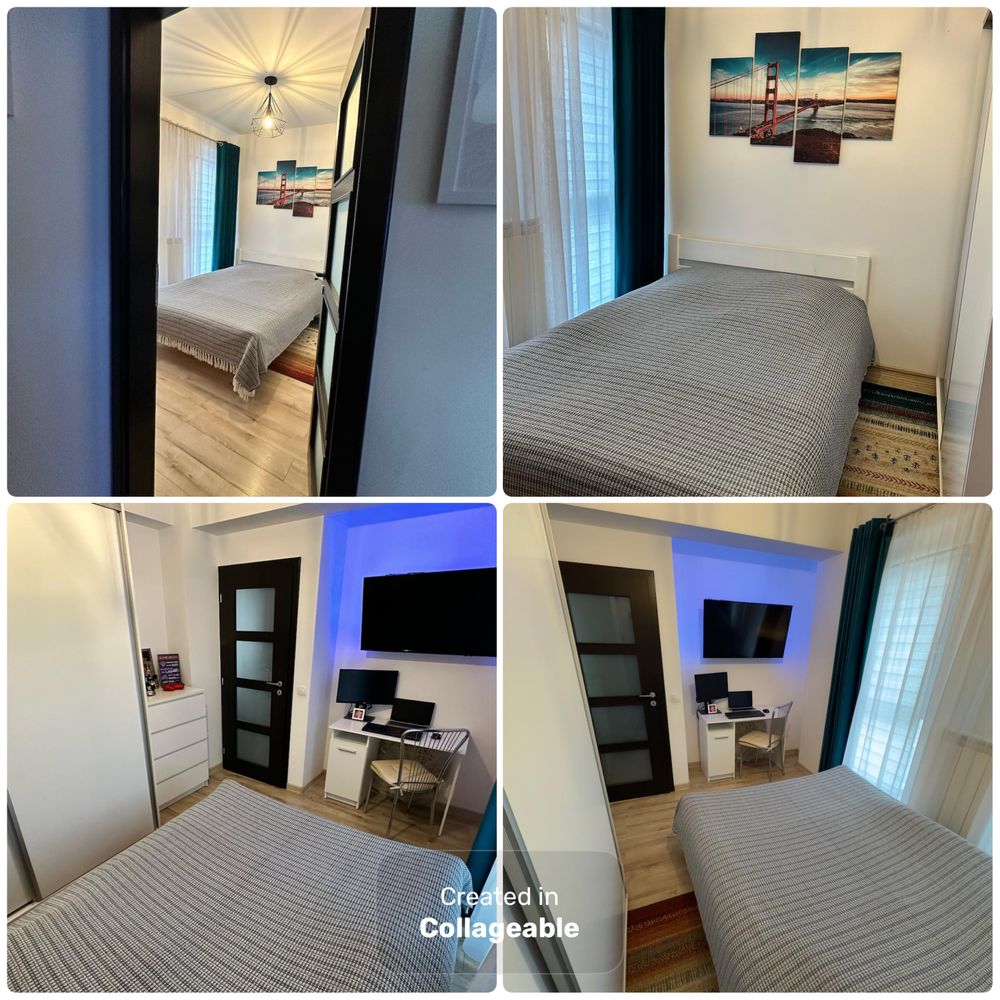 Vand apartament 3 camere complet utilat+mobilat si acces unic curte