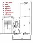 2х комнатная Юнусабад-7кв, 2/3/4