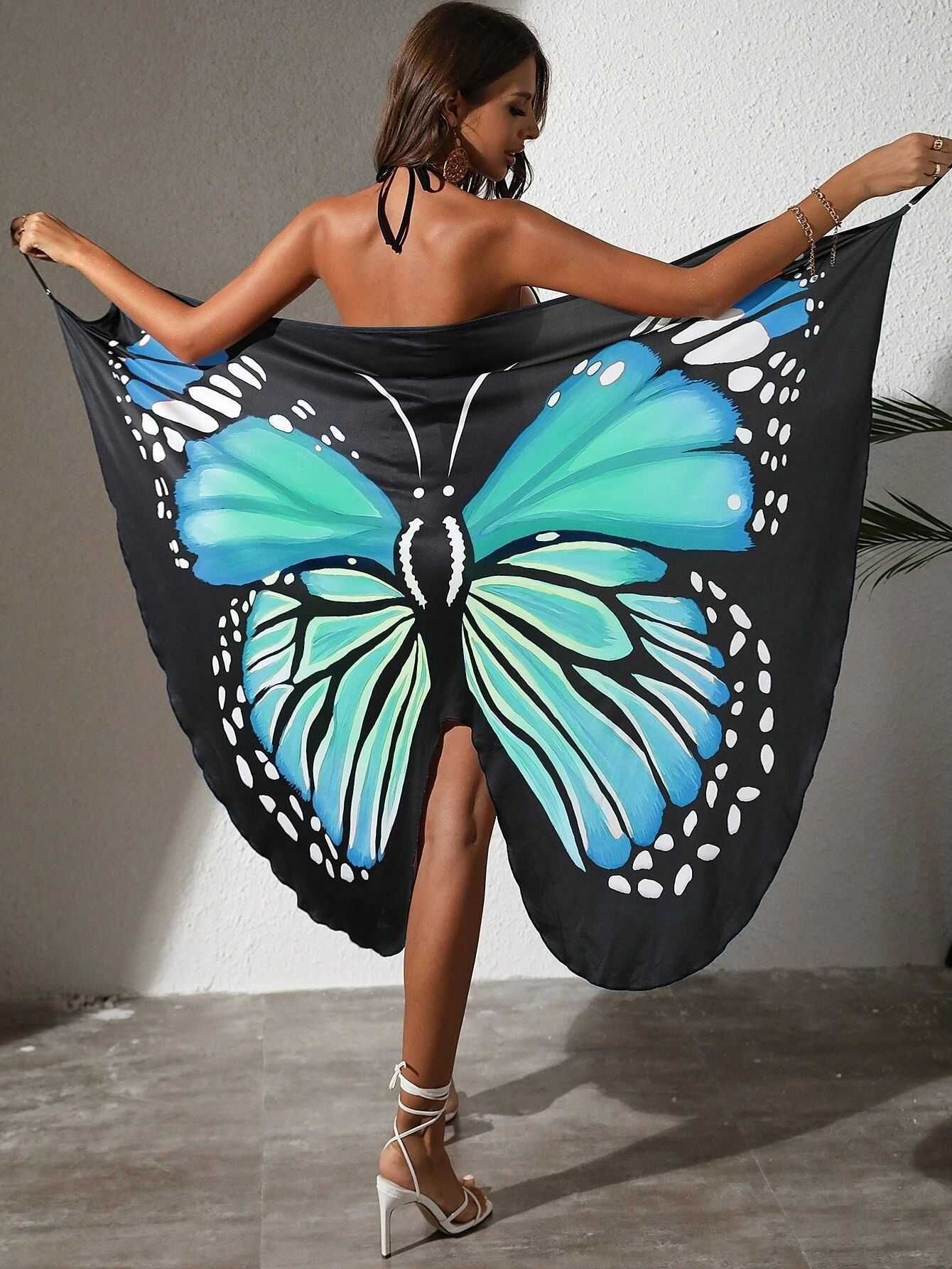 Rochie de plaja cu imprimeu