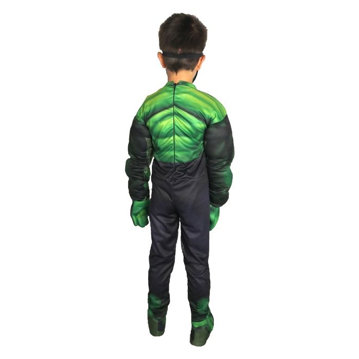 Детски парти костюм Зелен Герой с мускули